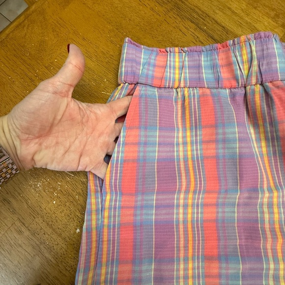 J. Crew Madras Plaid Shirt and Short Set L - Picture 10 of 14